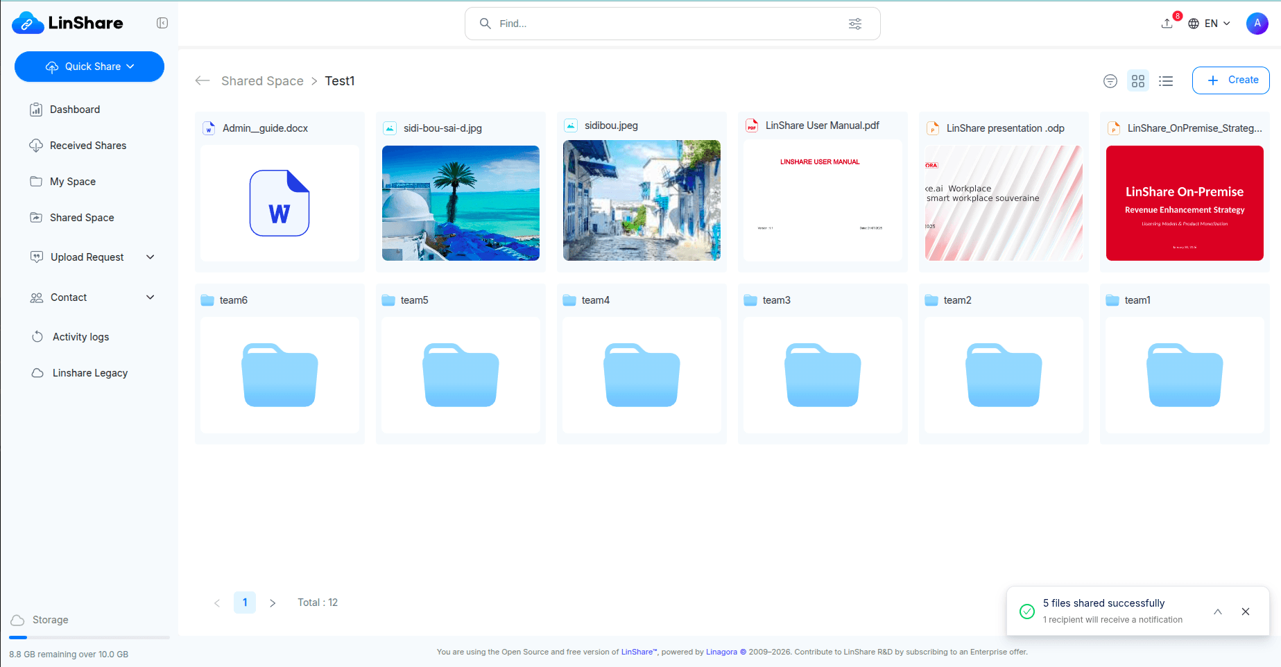 Try LinShare now